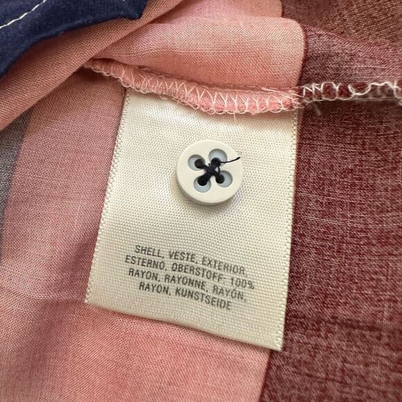 Anthropologie Maeve Wynwood Color Block Long‎ Sleeve Button Down Top sz 2 flawed - Picture 5 of 9